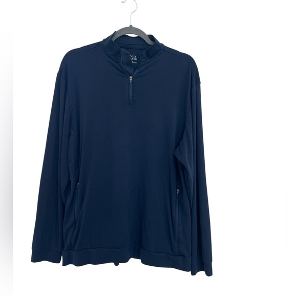Cozy Earth Men's Blue Quarter-Zip Pullover - Picture 1 of 6